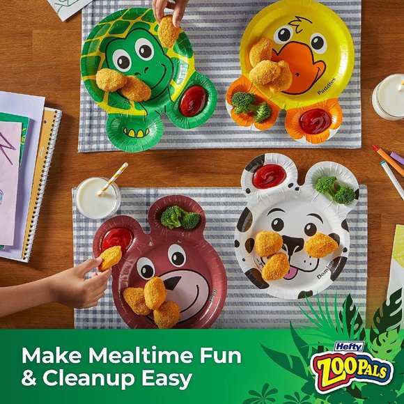 Hefty Zoo Pals Party Edition Paper Plates for Kids, 20 Count - Picture 6 of 6
